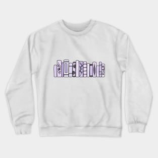 Purple Pastel Books Crewneck Sweatshirt